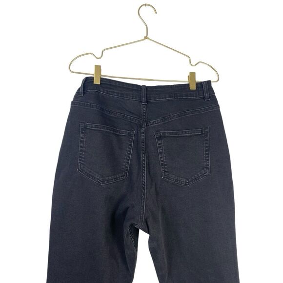 ASOS Denim Jeans Woman’s Size 30/32 Black‎ High Rise Straight Leg WP315 - Picture 5 of 6
